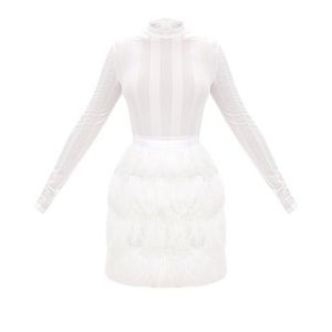 White feather dress